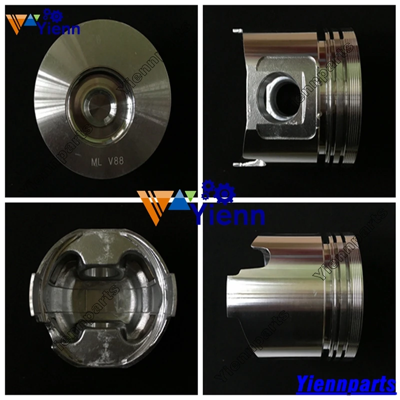 

Yanmar 4TNV88 4TNE88 piston set 88mm 129005-22080 129001-22081 for excavator and forklift diesel engine repair parts