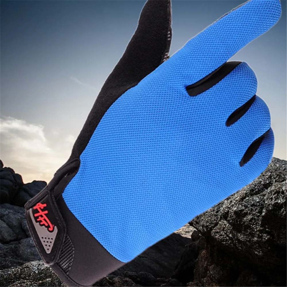 

Unisex Fashion Riding Breathable Gloves Anti-skid Mountain Bike Bicycle Gloves Weightlifting Fitness Training Full Finger Gloves