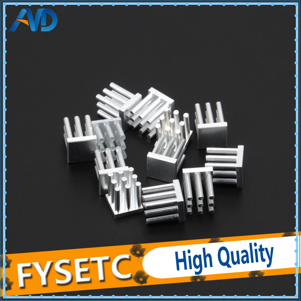 

50pcs Radiator 10*10*12.5mm Cooling Block Heatsink Square ICK S Heat sinks for TMC2100 /TMC2208 /TMC2130 3D Printer Parts