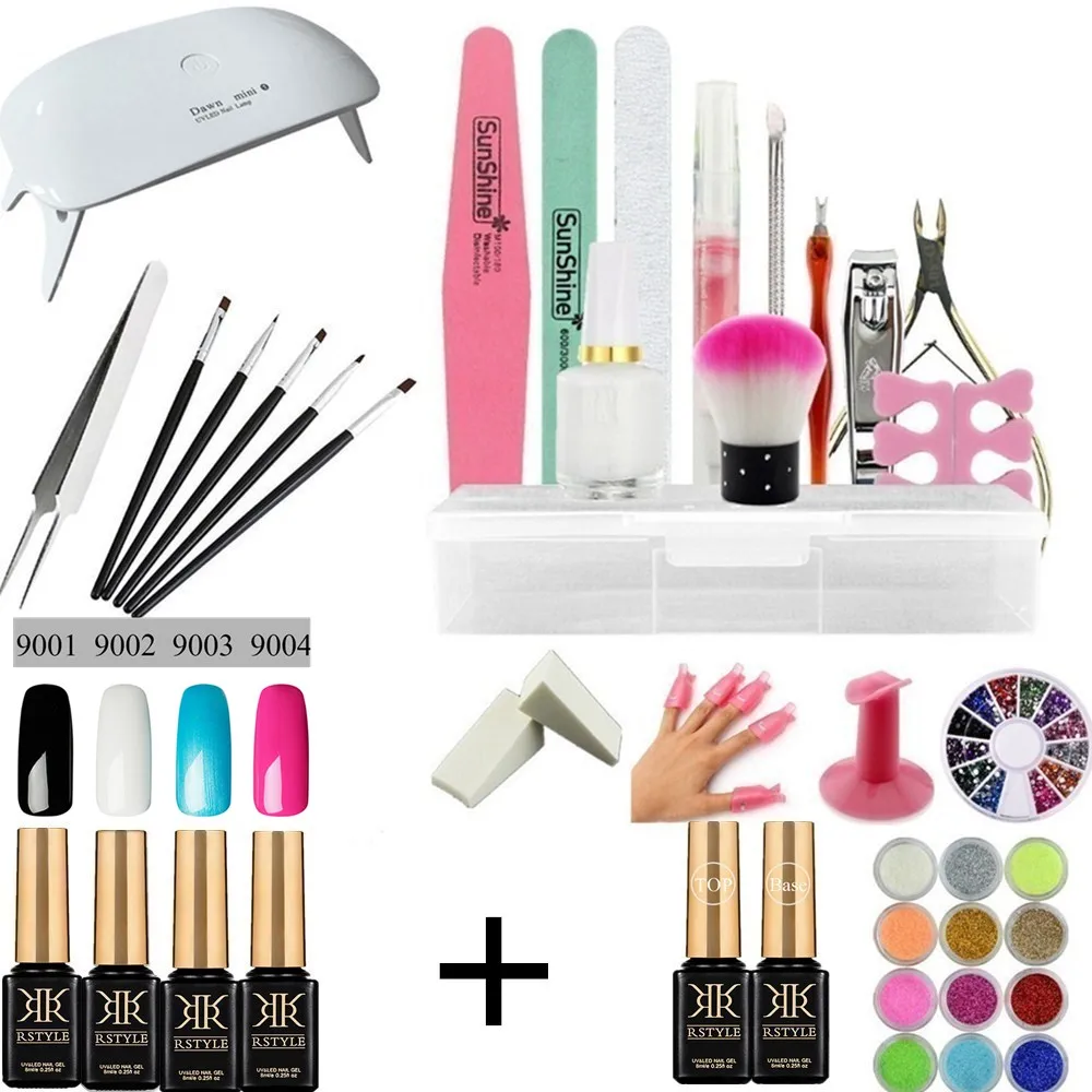 

ROSALIND 1 Set Pure Colors Nail Gel&Nail tools Nail Art Primer Painting Drawing Pen Nail Art Brush Gel Polish Brushes Tools