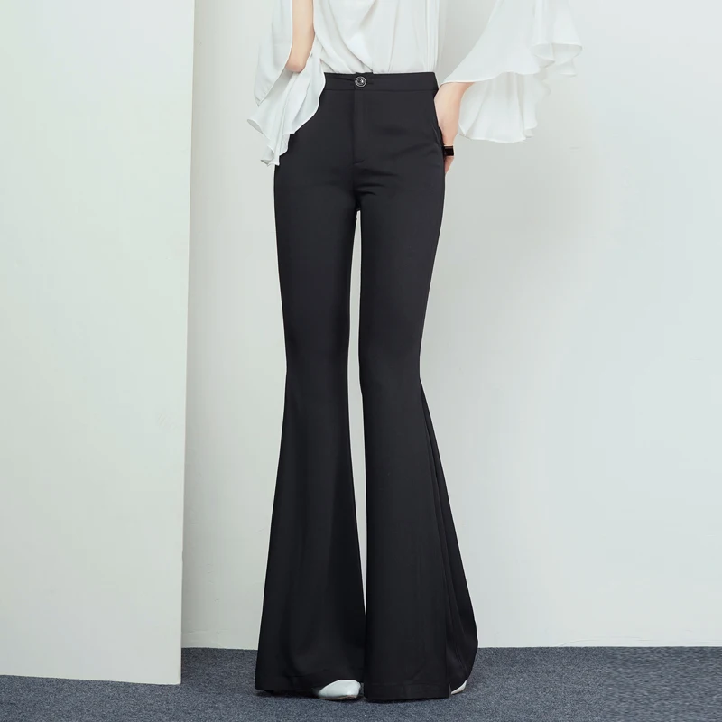 

2019 new summer and autumn European and American fashion retro plus size young female women girls flare pants trousers clothes