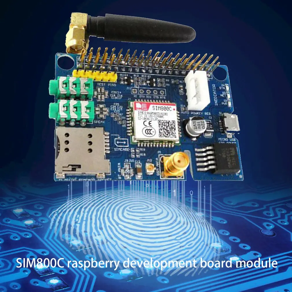 Маленький размер SIM800C GSM GPRS модуль четырехдиапазонная Плата развития Модуль подходит для Raspberry Pi