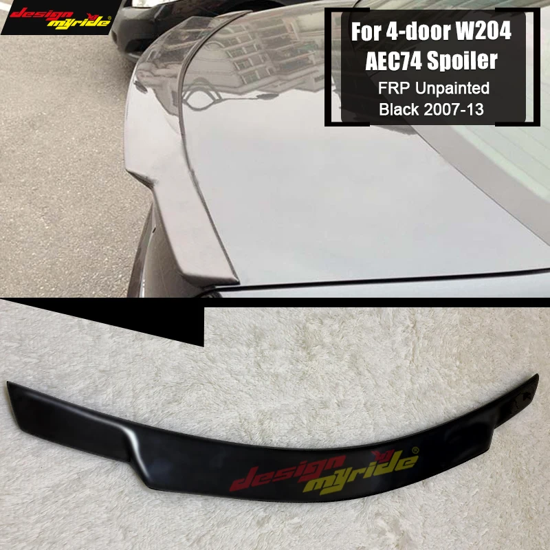 

Fits For MercedesMB W204 Tail Spoiler Wing FRP Unpainted C74 Style W204 4-doors C180 C200 C250 C63 Rear trunk spoiler 2007-2013