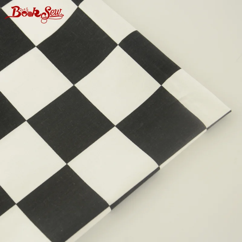 Booksew 2017 хлопок саржа Ткань Черный квадрат Шаблоны Геометрия мягкая ткань