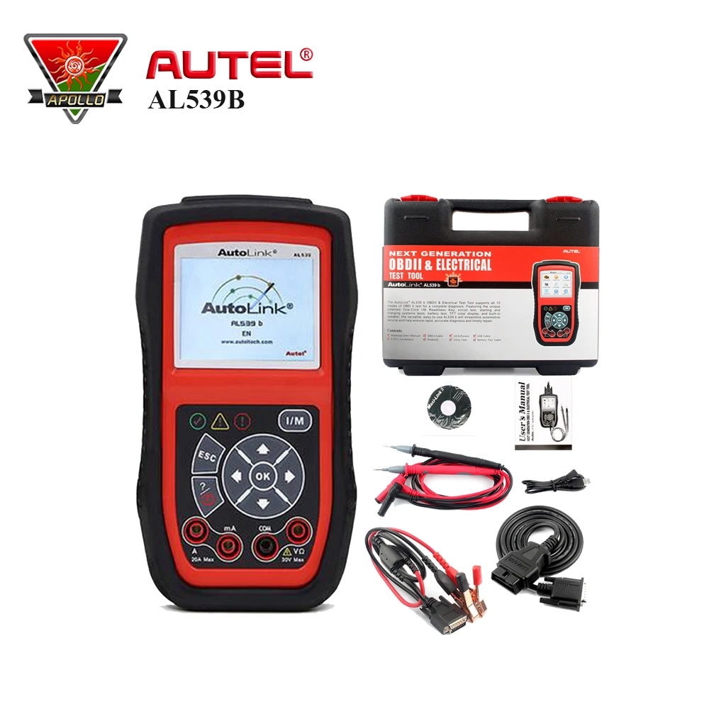 Autel AutoLink AL539b OBD 2 Code Reader Electrical Test OBD2 Scan Tool Auto Scanner Automotive