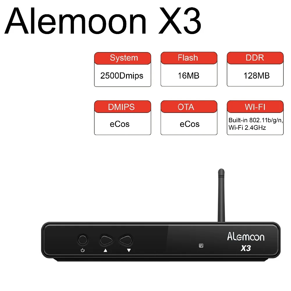 Alemoon X3 DVB T2 гибридный цифровой ресивера с функцию литье принести OTT Contants поддержка