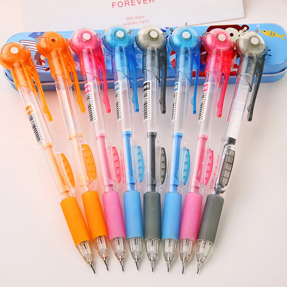 1pcs 0.7mm Mechanical Pencil With Eraser Material Escolar School Office Writing Supplies Creative Kawaii Stationery Gifts