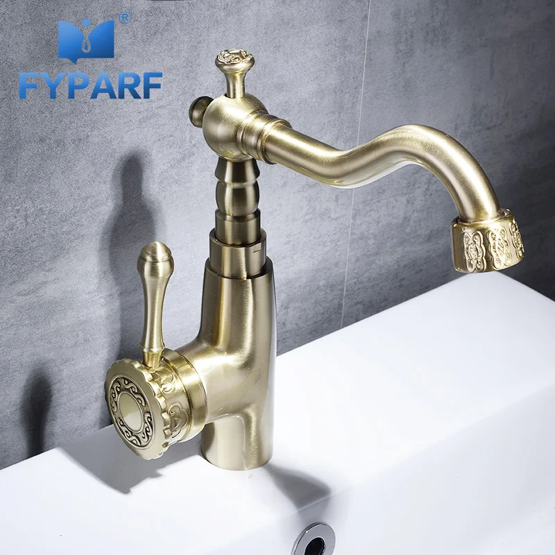 FYPARF حوض الحنفيات تركيبات الحمام في النحاس الذهبي الحمام بالوعة صنبور المياه خلاط صنبور الباردة والساخنة الحمام بالباطل الصين FYPARF حوض الحنفيات تركيبات الحمام في النحاس الذهبي الحمام بالوعة صنبور المياه خلاط صنبور الباردة والساخنة الحمام بالباطل الصين