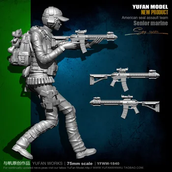 

75mm 1/24 Female SEALS Resin Figure Soldier Model YFWW-1840