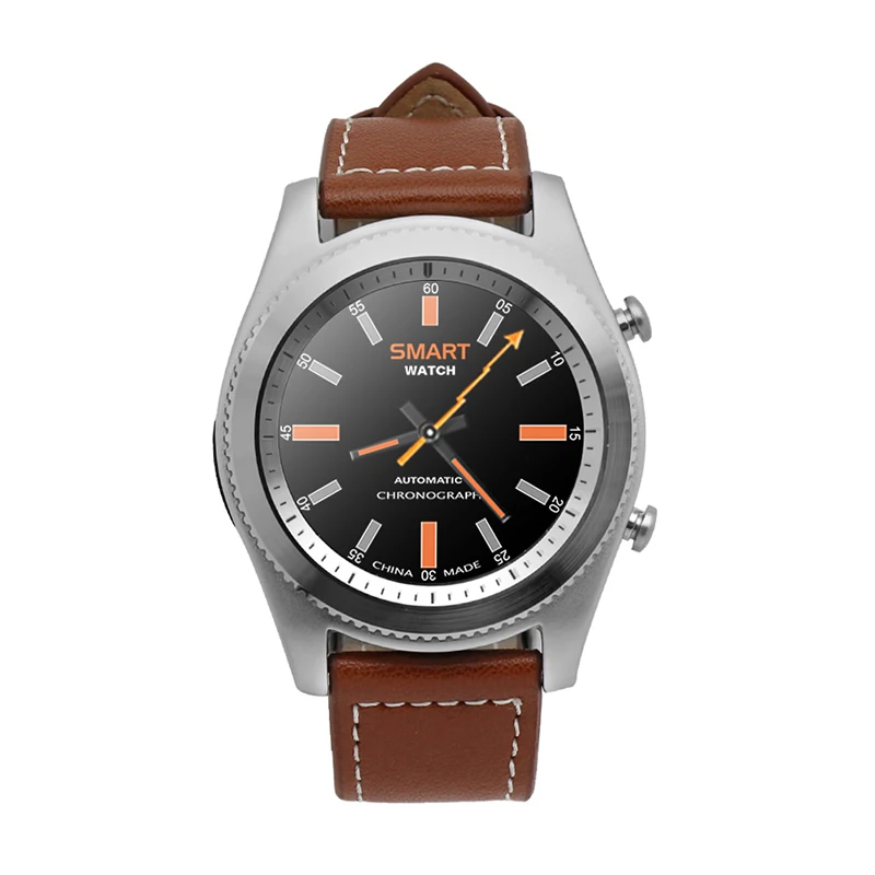 DOITOP умные часы NFC MTK2502C монитор сердечного ритма Bluetooth 4,0 Смарт часы наручные часы браслет носимые устройства для iOS Android - Цвет: Leather Strap