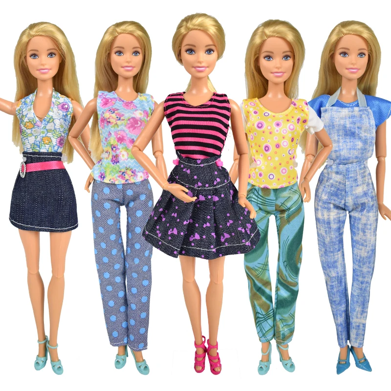 5 Pcs/lot Fashion Various Styles Skirt Manual Homemade Dress Doll Clothes Accessories Girl Toy Gift for 12 Inch | Игрушки и хобби