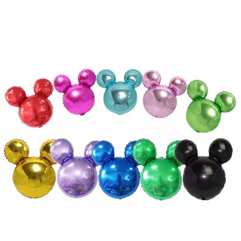

10pcs/lot Cute Mini Mickey Mouse Balloons Cartoon Head Shape Inflatable Helium Ballons theme Birthday Party supplies