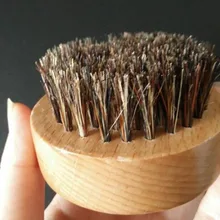 Мужская расческа для волос из дерева+ кабана, круглая борода, расческа для волос, усы, кондиционер, Стайлинг и обслуживание