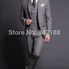 Жених смокинги лучший мужчина костюм свадьба дружки / мужские костюмы( куртка+ брюки+ галстук+ жилет) / костюмы / свадебное платье suitswed