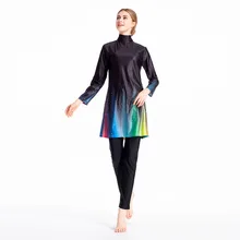 Женский купальник из трех частей, консервативный купальник больших размеров, пляжная одежда de bain, мусульманская одежда для женщин