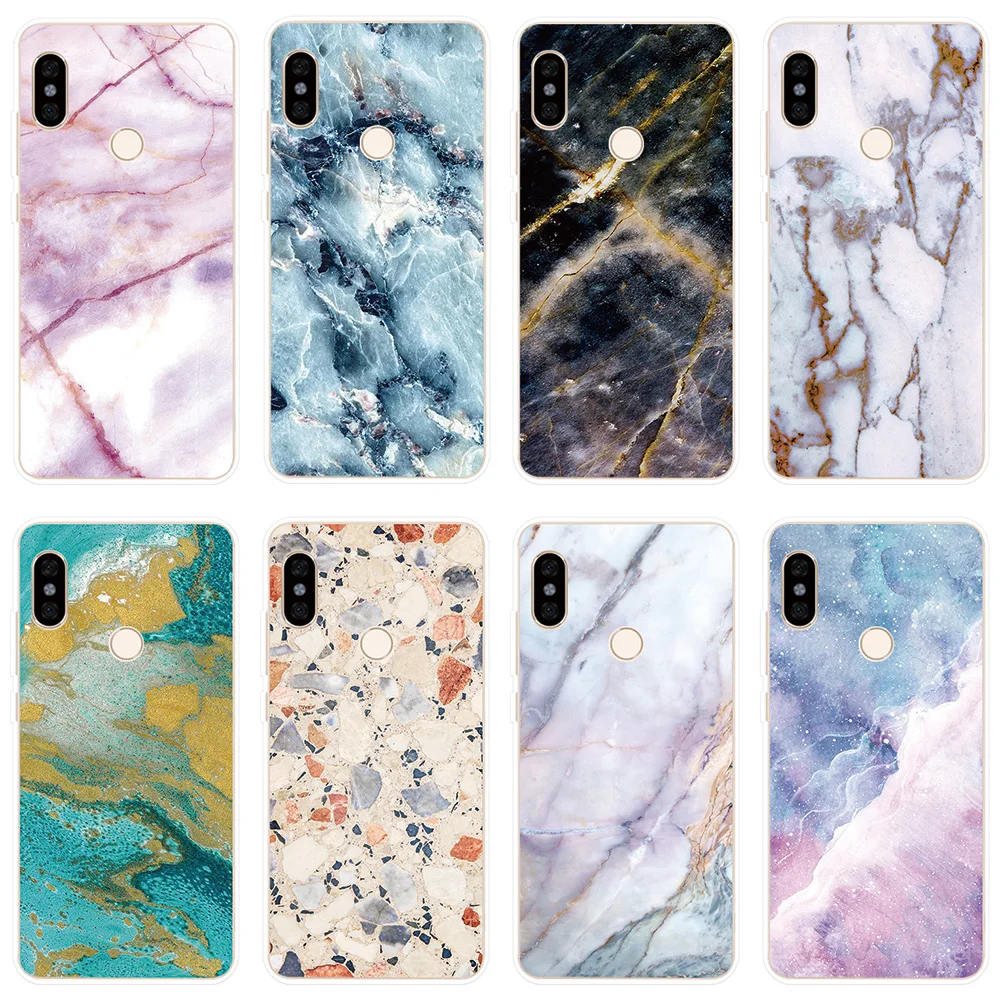 Phone Case for Xiaomi Redmi 7 Note Pro 6 6A 4 5A 5 Plus Prime Cover Marble Pattern Capa Couqe For 4X 4A Y1 Lite Y2 |