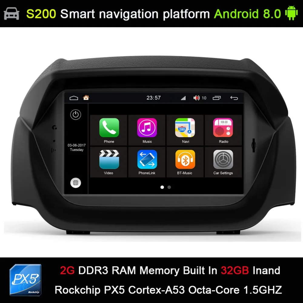 

auto Android 8.0 system PX5 Octa 8-Core CPU 2G Ram 32GB Rom Car DVD Radio GPS Navigation for Ford ECOSPORT 2013-2015