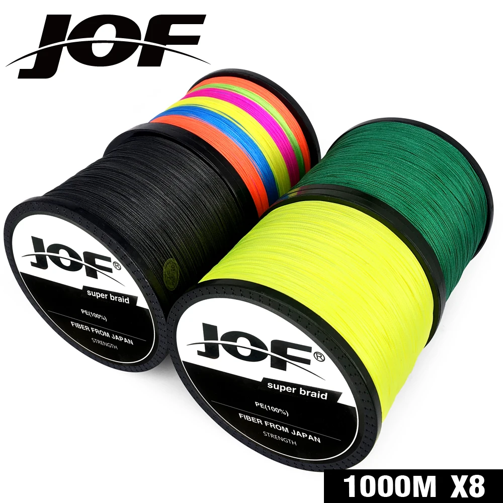 

2019JOF 300M 500M 1000M 8 Strands 4 Strands 18-88LB PE Braided Fishing Wire Multifilament Super Strong Fishing Line Japan Multir