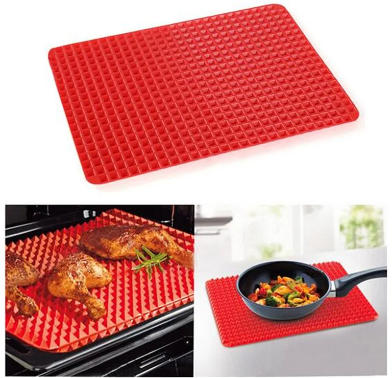 Baking Tray Sheet Silicone Non Stick Reusable Kitchen Bbq Mat Microwave