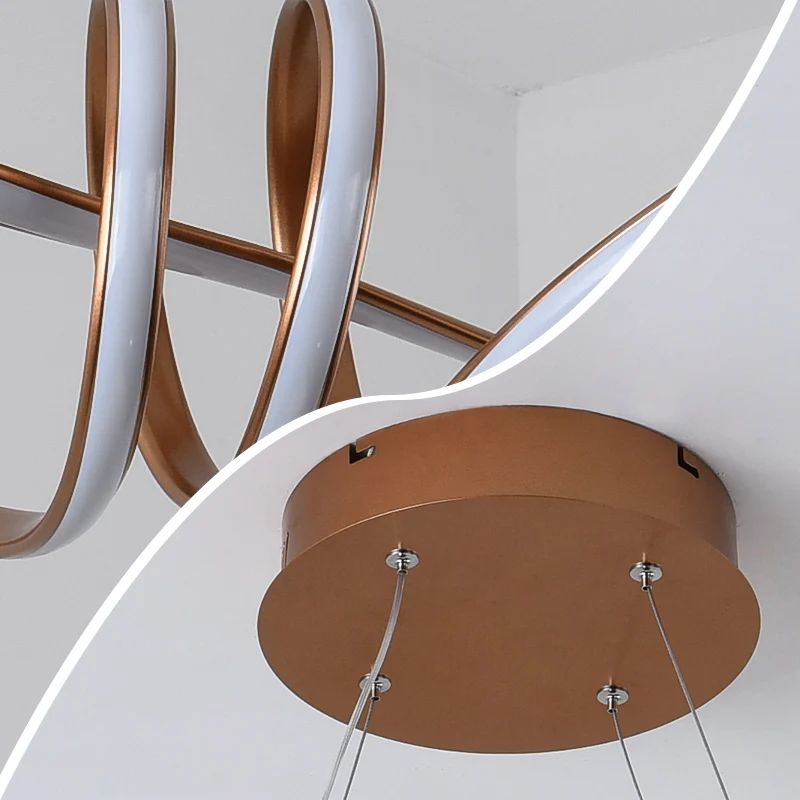 Современный светодиодный Люстра для гостиной, спальни, столовой, кухни, магазина одежды, акриловая алюминиевая Люстра для домашнего освещения