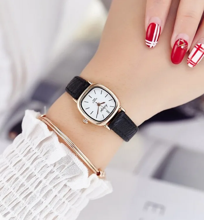 Hot sale top women quartz-watch leather ladies Analog small dail...