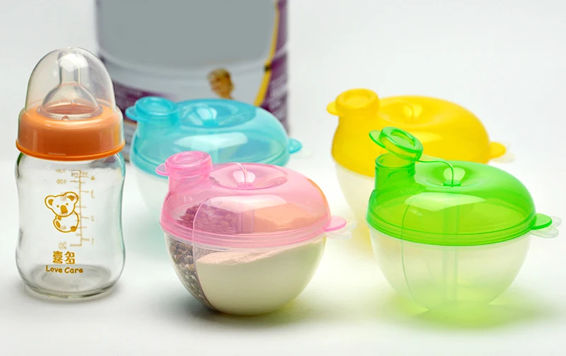 Baby Food Storage Baby milk powder box three-layer infant baby out portable milk powder plastic cartoon portable Feeding Box