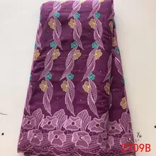 Новинка, африканская сухая хлопковая кружевная ткань, швейцарская вуаль, кружево в швейцарском стиле, высокое качество, нигерийская французская вышивка с камнями ks2709B