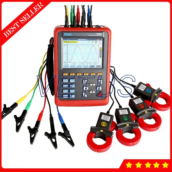 Etcr5000 Digital 3 Phase Power Analyzer Tester With The