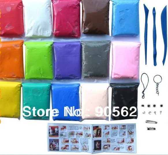 

15 colour Mixed ,eack pack with 20g,total 300g ,Light weight clay ,jumping clay+Free shipping + tools and accessory+Tutorial