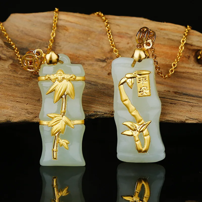 

2019 Sale Cluci Cage Pendants Asg Choker Necklace Natural Hetian Now Rising Pendant Set With 999 Pure Bamboo Wek-jin Female