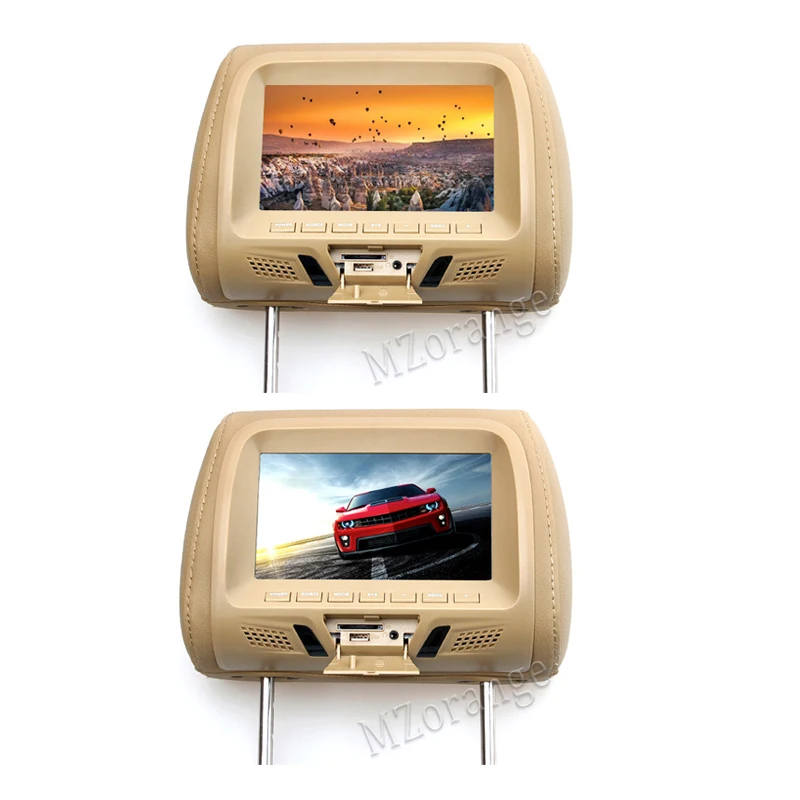 

2 pcs car monitors 7 inch Car Headrest MP4 Monitor / Multi media Player / Seat back MP4 / USB SD MP3 MP5 FM Built-in Speakers