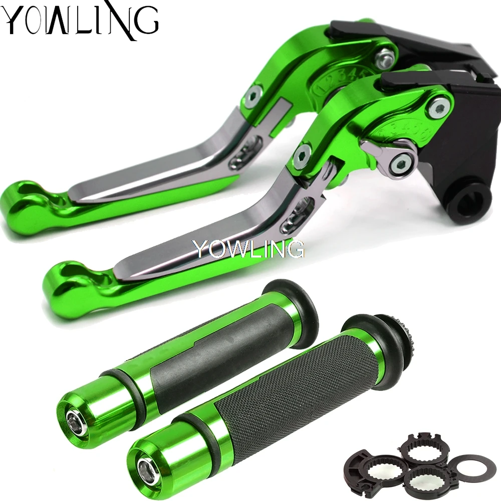 

Brake Clutch Levers Handlebar Hand Grips Handle bar 22mm For Kawasaki ER6N ER-6N 2009 2010 2011 2012 2013 2014 2015 2016 2017