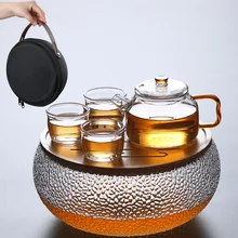 TANGPIN кофе и чай наборы для ухода за кожей Стекло Чайник gaiwan чашки Портативный Путешествия Чайный сервиз, кружка для вина