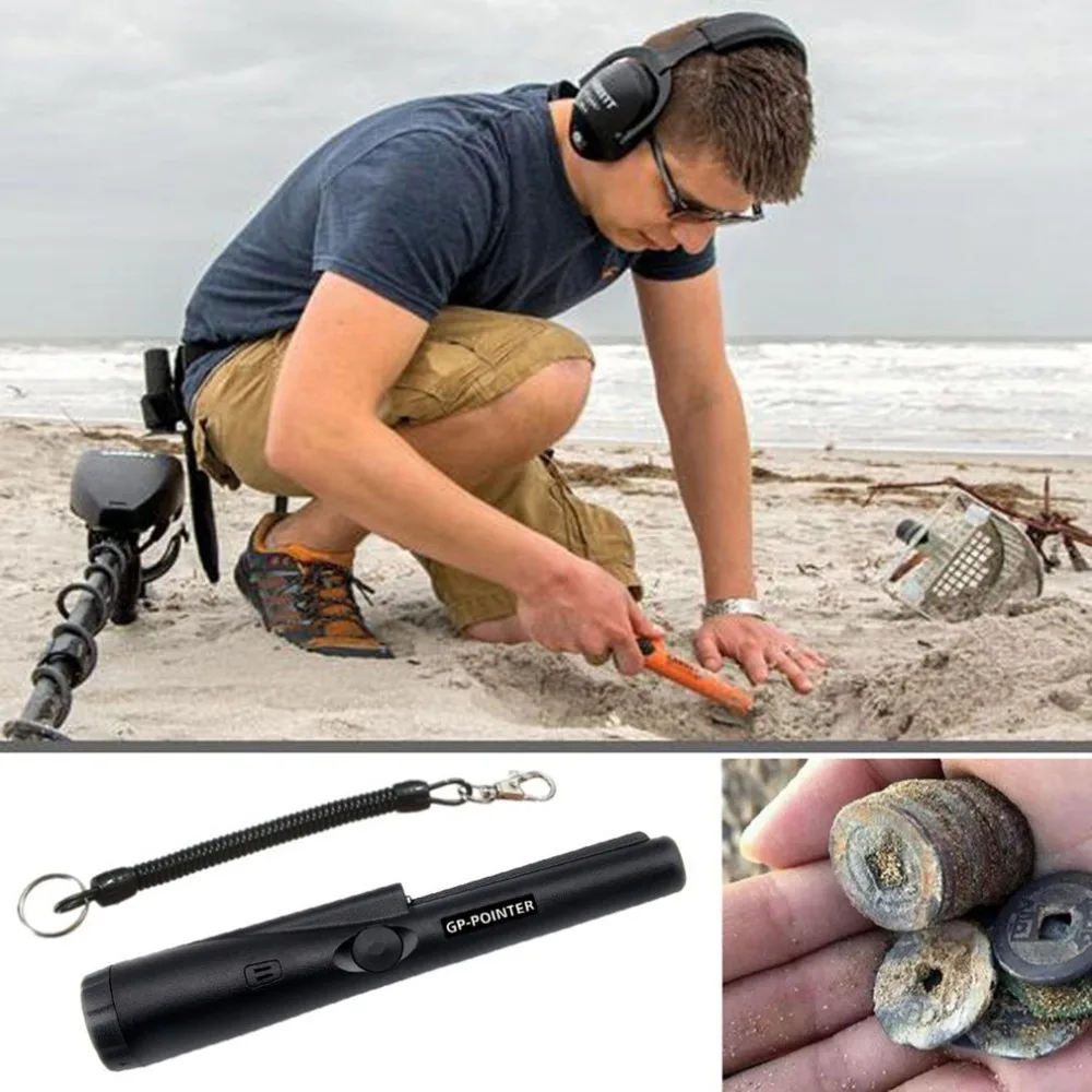 

Handheld GP Pointer Waterproof Automatic Pointer Pinpointer Portable Metal Detector with LED Light 360 Degree Detection