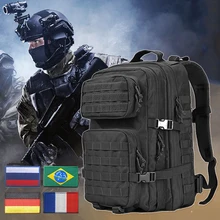 Tactical Military Backpack Men Waterproof Bagpack Molle 3P Army Assault Attack Camping Hiking Hunting Camping Mountaineering Bag