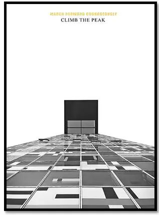 Black and white building Art Canvas Art Print Painting Poster Giclee