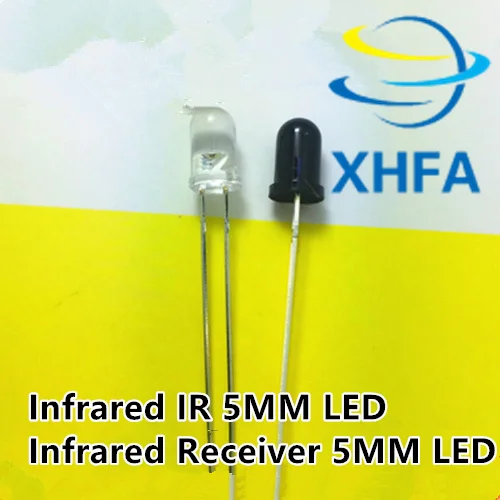 50PCS 5mm Infrared IR LED + Receiver Led Diodes IR+PT 940NM 850NM 100PCS/LOT | Инструменты