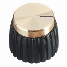 10x guitarra amplificador AMP perillas Push-en negro + tapa de oro para Marshall amplificador