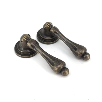 

62x17mm Vintage Pendant Cabinet Knobs Kitchen Cupboard Door Drawer Handle Pull Chest Bin antique Bronze knobs