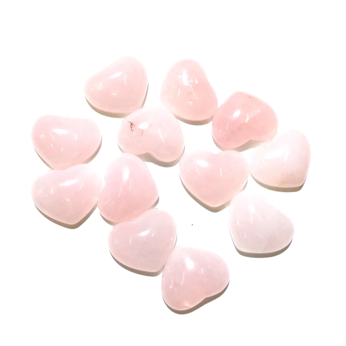 

10 Pieces Rose quartz Natural Stones Cabochon 10x10mm 15x18mm 25x25mm Heart Shape No Hole for Making Jewelry DIY