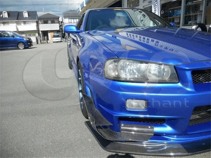 1999-2002 Nissan Skyline R34 GTR Auto-Select Front Diffuser Lip with Undertray CF (11)