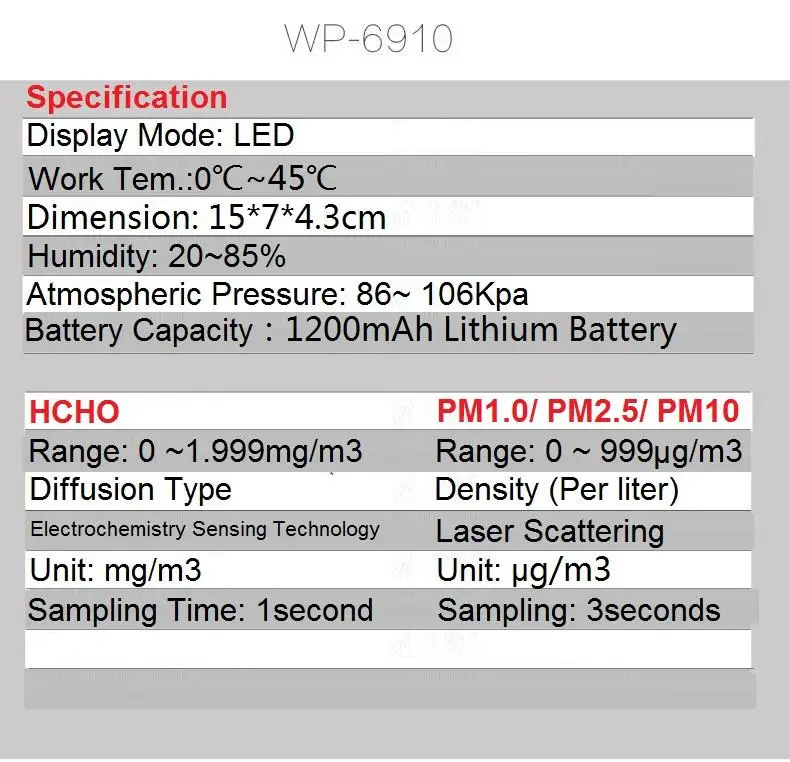 Большая скидка HCHO PM1.0 PM2.5 PM10 Formaldeyde детектор tvoc монитор газоанализатор бытовой PM 1,0 2,5 10 датчик качества воздуха