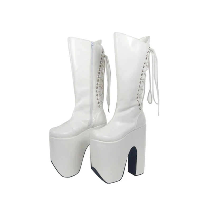 Talons 20 Fille Haute Femme Bagatelle Femmes Pompes Lady blanc 47 Angéliques rouge Moto Bottes Mentions Cm Légales Lolita Chaussures Noir Punk 33 Super Mori q7wv6tnH