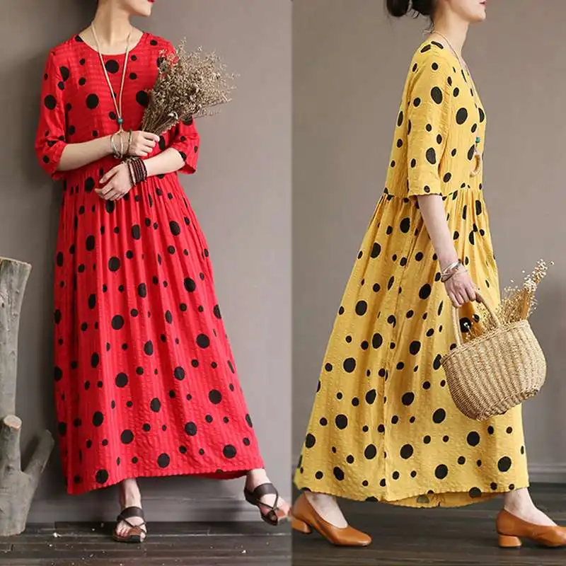ZANZEA летний сарафан винтажный женский Печатный принт длинное платье макси Vestidos вечерние пляжное платье в богемном стиле платье в пол Халат