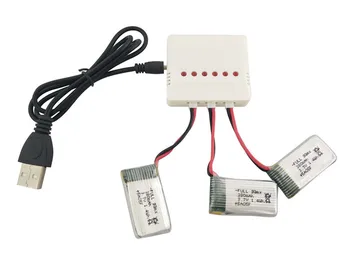 

3pcs 3.7V 380mah Lithium Battery with Charger for Hubsan X4 H107 H107L H107C H107D H108 H108C V252 JXD385 YD928 Aircraft