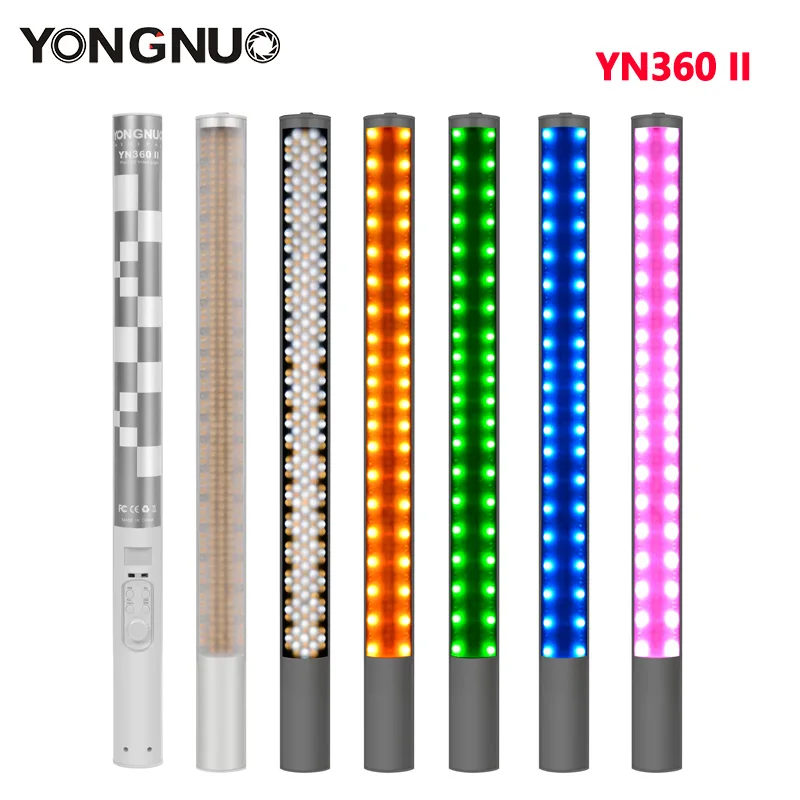 Ручной светодиодный светильник Yongnuo YN360 II со встроенным аккумулятором 3200k до 5500k