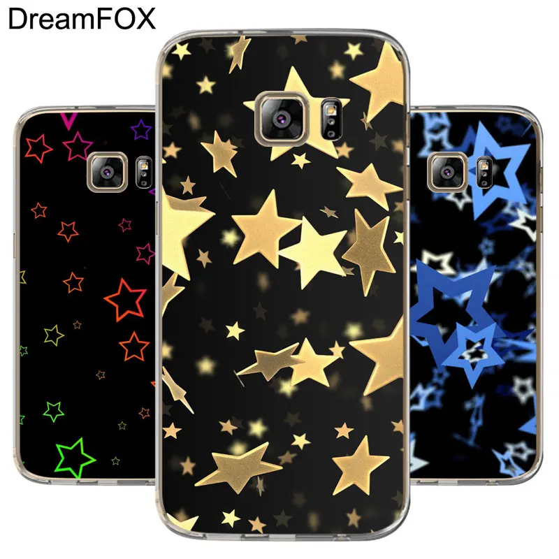 DREAMFOX M142 Stars Soft TPU Silicone Cover Case For Samsung Galaxy S5 S6 S7 S8 S9 S10 5G S10E Lite Edge Plus |