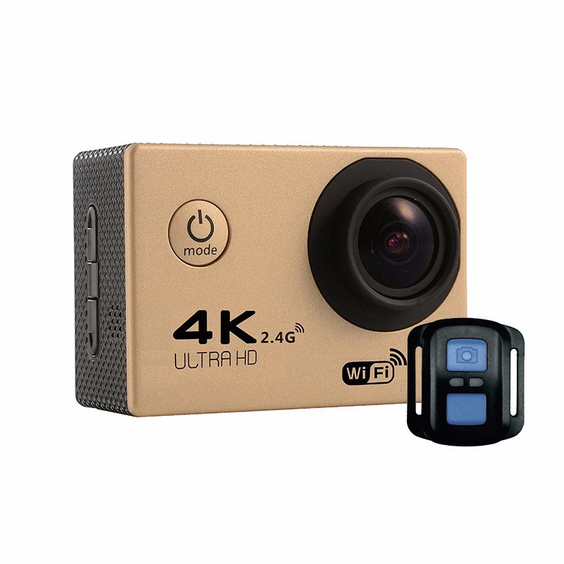 Ultra HD 1080P 30m Водонепроницаемая камера для подводного плавания pro DV видеокамера камера управления телефоном F60R 4K wifi Спортивная камера S - Цвет: Золотой