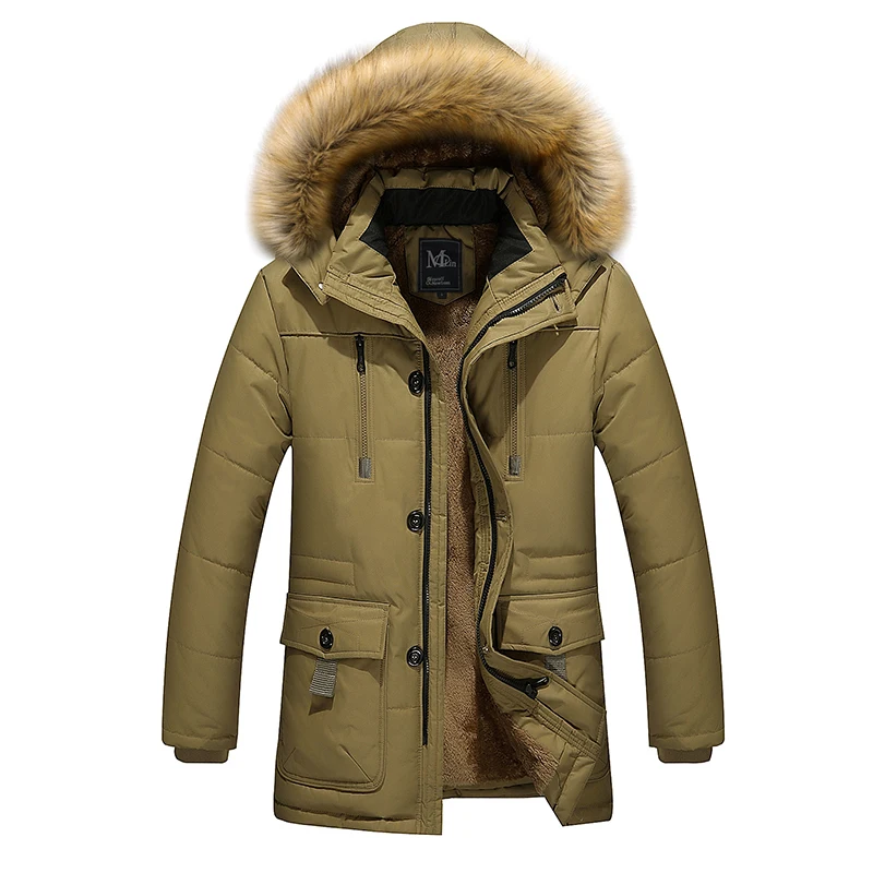Зимнее мужское Брендовое хлопковое модное пальто, новинка, теплая и махровая подкладка, длинная куртка, размер, увеличить одежду M-5XL