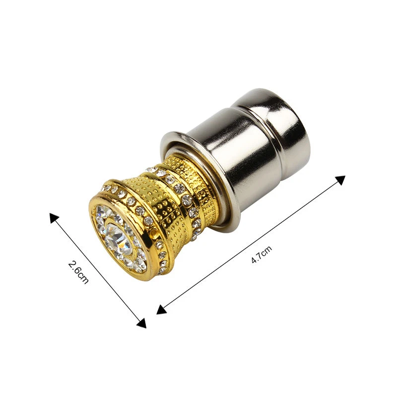 JXLCLYL Luxury Crystal Rhinestone Bling Car Iron 12V Cigarette Lighter Golden